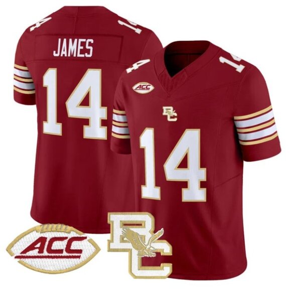 Mens Youths Kids Grayson James Maroon Stitched Jersey Vapor